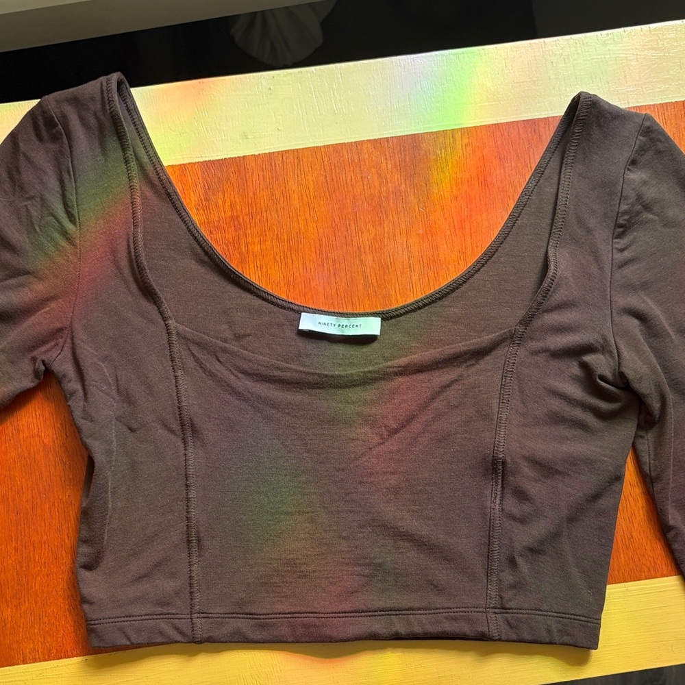 Long sleeve crop top: Stretch Tencel SJ Corset Top